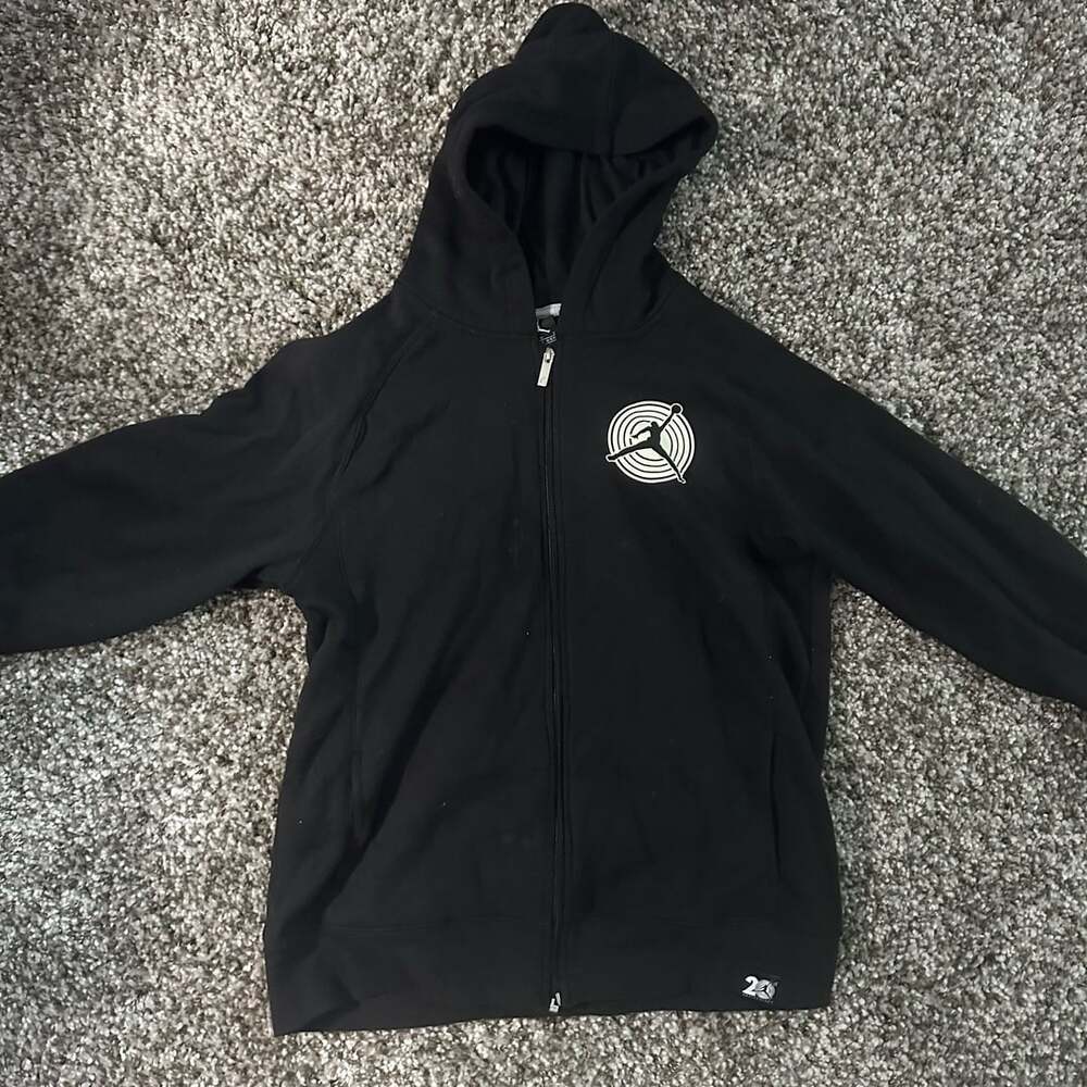 Jordan 20th Anniversary Space Jam Full Zip Hoodie Size Youth XL Black